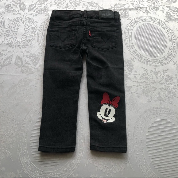 Levi’s Toddlers Black Jeans Denim Pants Girls Size 2T Disney Mickey Mouse Casual - Picture 14 of 16